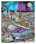 Charles Fazzino 3D Art Charles Fazzino 3D Art NFL: Super Bowl LII Champions - Minneapolis (DX) 